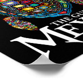 メキシコのグラフィック海の亀の湾は決してアリで忘れあらない ポスター (角)