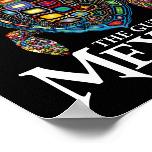 メキシコのグラフィック海の亀の湾は決してアリで忘れあらない ポスター (角)