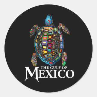 メキシコのグラフィック海の亀の湾は決してアリで忘れあらない ラウンドシール