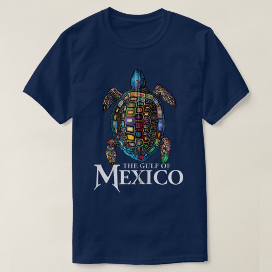 メキシコのグラフィック海の亀の湾は決してTru忘れでない Tシャツ (デザイン正面)