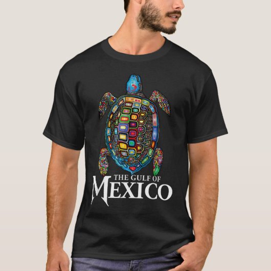 メキシコのグラフィック海の亀の湾は決してTru忘れでない Tシャツ (正面)