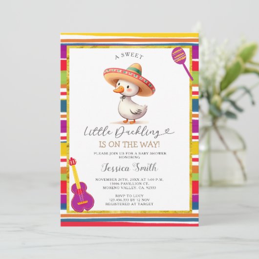 メキシコのグースフィエスタベイビーシャワー 招待状 (スタンド正面)