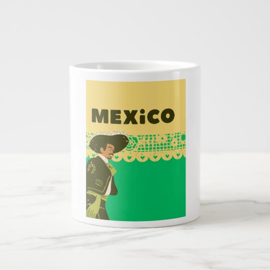 メキシコのコーヒーサンプルマグ ジャンボコーヒーマグカップ (正面)