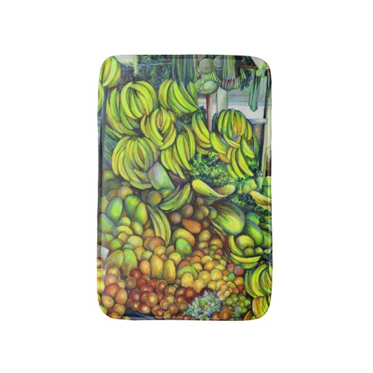 メキシコのサイド・ポケットに入った上品で甘い バスマット (正面縦)