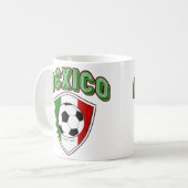 メキシコのサッカーのコップ コーヒーマグカップ (正面左)