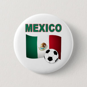 メキシコのサッカーのフットボールのワールドカップ2010年 缶バッジ