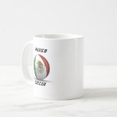 メキシコのサッカーボールのマグ コーヒーマグカップ (正面左)