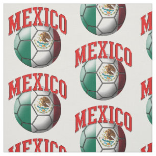 メキシコのサッカーボールの旗 ファブリック