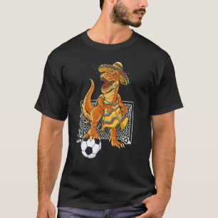 メキシコのサッカーレックス恐竜メキシコ国旗Futbol 202 Tシャツ