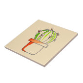 メキシコのサボテンのかわいい砂漠のアート タイル (側面)