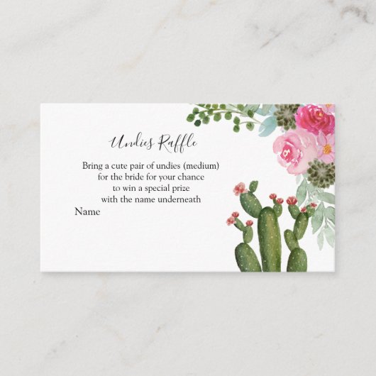 メキシコのサボテン，ラッフル・エンクロージャ・カード エンクロージャーカード (正面)