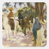 メキシコのサンガブリエルでの市場の日 スクエアシール (正面)