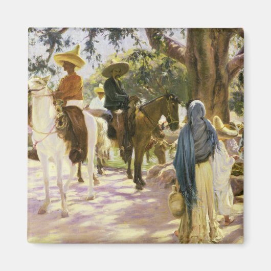 メキシコのサンガブリエルでの市場の日 マグネット (正面)