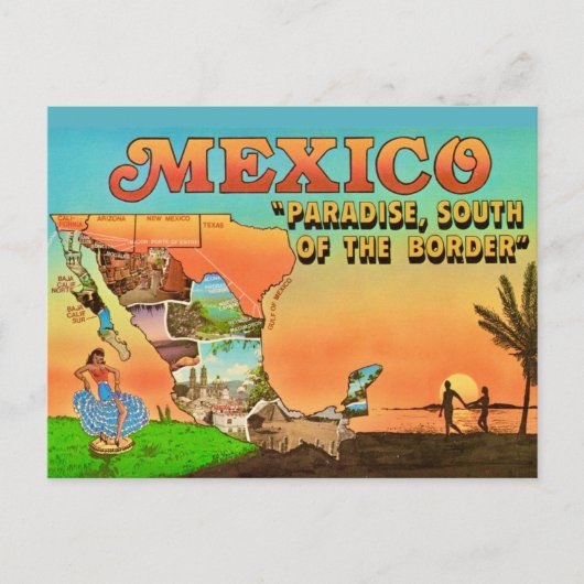 メキシコのサンセット ポストカード (正面)