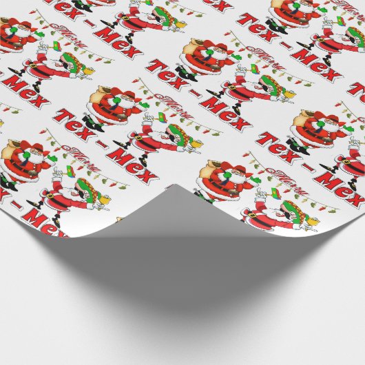 メキシコのサンタカウボーイメリーサンタテックス – MEX ラッピングペーパー (角)