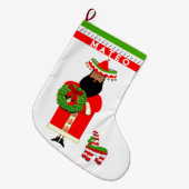 メキシコのサンタクロース ラージクリスマスストッキング (正面 (吊り時))