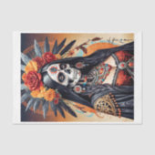 メキシコのサンタミュエルテに花が飾られた 薄葉紙 (正面)