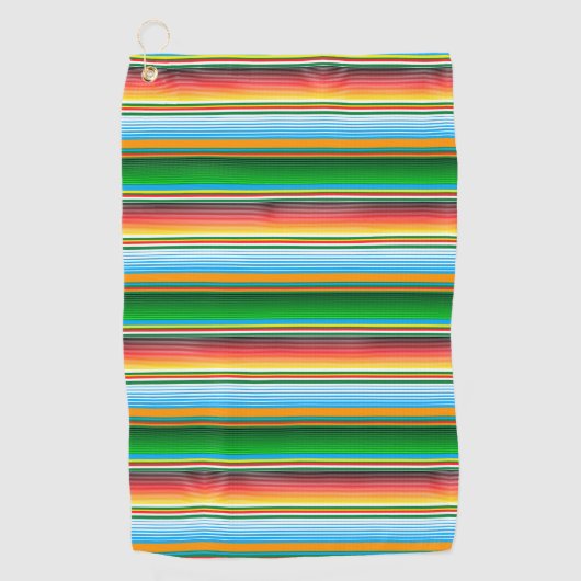 メキシコのサーペ横線パタカラフルーン ゴルフタオル (正面)