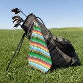 メキシコのサーペ横線パタカラフルーン ゴルフタオル (グリーン)