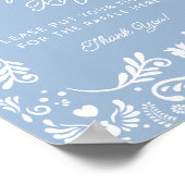 メキシコのシエリートリンド赤ちゃんシャワーおむつラッフル ポスター (角)