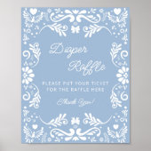 メキシコのシエリートリンド赤ちゃんシャワーおむつラッフル ポスター (正面)