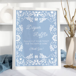 メキシコのシエリートリンド赤ちゃんシャワーおむつラッフル ポスター