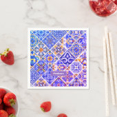 メキシコのシシ地中海のリアン紫の青瓦 スタンダードカクテルナプキン (インサイチュ)