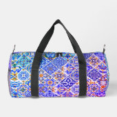 メキシコのシシ地中海のリアン紫の青瓦 ダッフルバッグ (裏面)