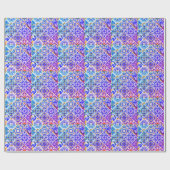 メキシコのシシ地中海のリアン紫の青瓦 ラッピングペーパー (フラット)