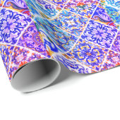 メキシコのシシ地中海のリアン紫の青瓦 ラッピングペーパー (ロールコーナー)