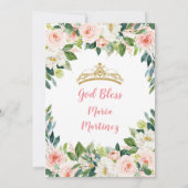 メキシコのシャロブーツピンクと金ゴールドキンセニェラ  招待状 (裏面)