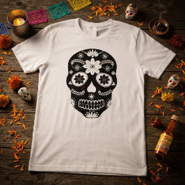 メキシコのシュガースカル 2 モノクロTシャツ Tシャツ