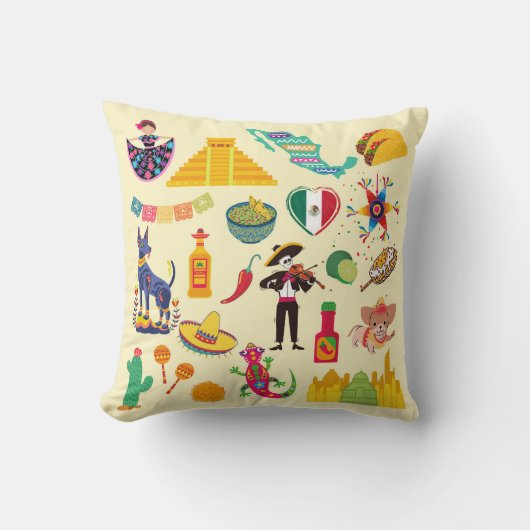 メキシコのシンボル クッション (正面)