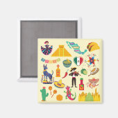 メキシコのシンボル マグネット (正面/裏面)