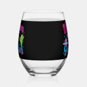 メキシコのジェンダーがcinco de Mayo赤ちゃんシャワーを明かす ステムなしワイングラス (左)