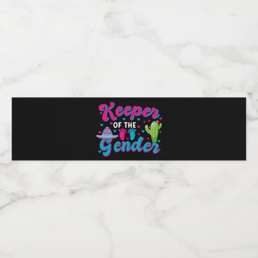 メキシコのジェンダーがcinco de Mayo赤ちゃんシャワーを明かす ペットボトルラベル (シングルラベル)