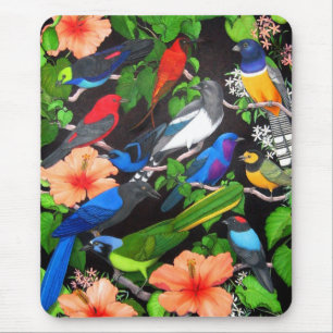 メキシコのジャングルの鳥 マウスパッド