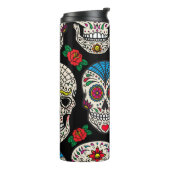 メキシコのスカルとバラ:ヴィンテージデザイン タンブラー (回転左)