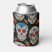メキシコのスカルとバラ:ヴィンテージデザイン 缶クーラー (缶裏面)