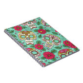 メキシコのスカルと花、シームレス。 ノートブック (右側)