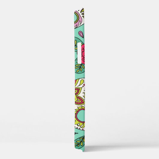 メキシコのスカルと花、シームレス。 Case-Mate iPhoneケース (裏面 / 右)