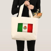メキシコのスタイリッシュな国旗 ラージトートバッグ (正面(商品))