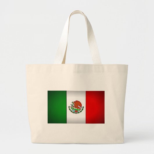 メキシコのスタイリッシュな国旗 ラージトートバッグ (正面)
