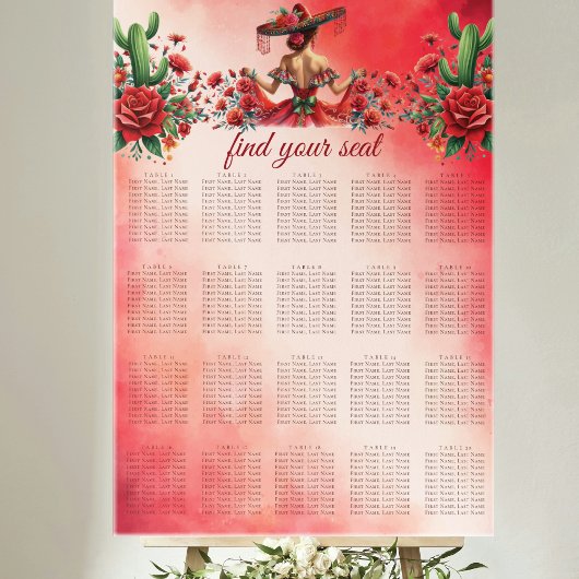 メキシコのスタイルクインセアニラ座席表 ポスター