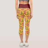 メキシコのスタイルパターンの高い腰のカプリス カプリレギンス (裏面)