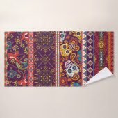 メキシコのスタイル伝統的布のパッチワーク バスタオル (バスタオル)