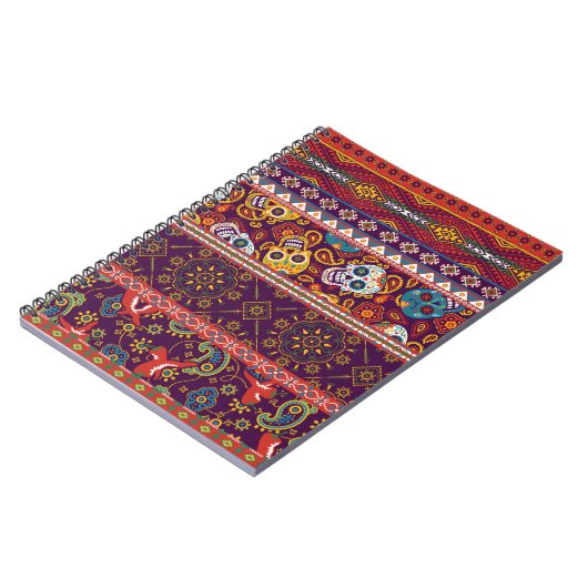メキシコのスタイル伝統的・ファブリックのパッチワーク法 ノートブック (左側)