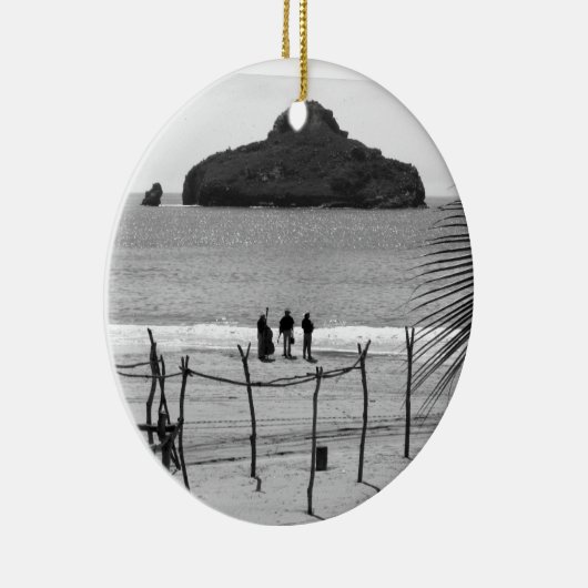 メキシコのストーン島 セラミックオーナメント (右)