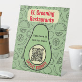 メキシコのスペインのレストランAlucado Taco QR 台座サイン (インサイチュ)