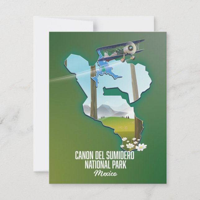 メキシコのスミデロ渓谷の地図 (正面)